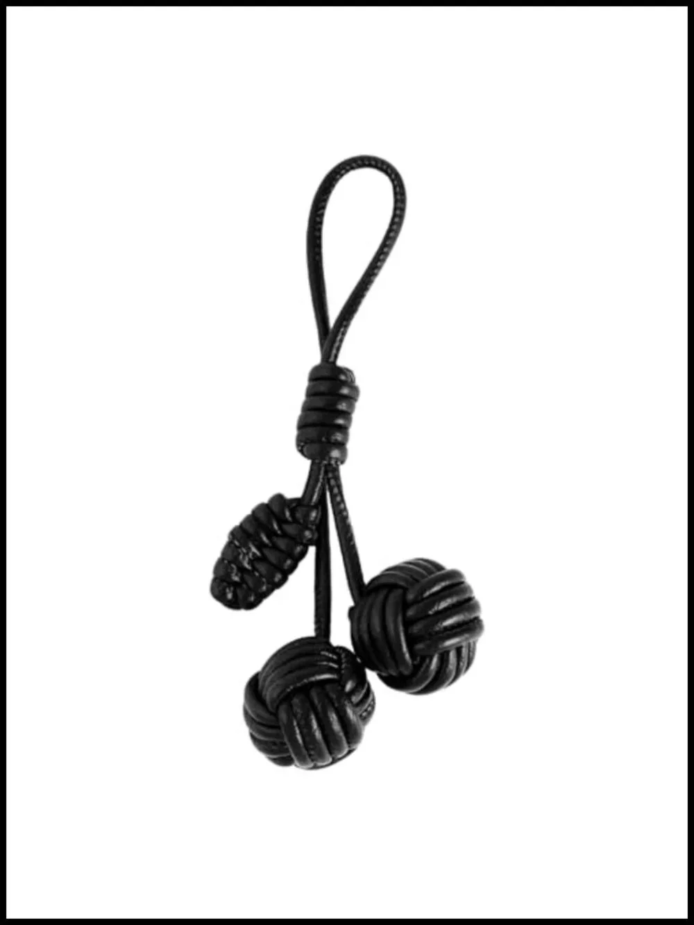 PU Leather Braided Rope Keychain Bag Charm Women Men Stylish Handbag Purse